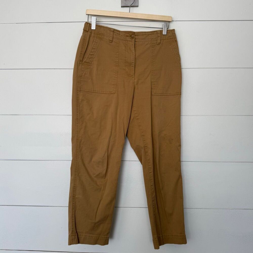 Talbots Women’s 6 Khaki High Waist Patch Crop Pants Chino